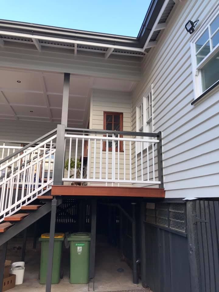 White House With A Balcony And Stairs Leading Up To It — Shane's Painting & Timber Restorations In East Toowoomba, QLD