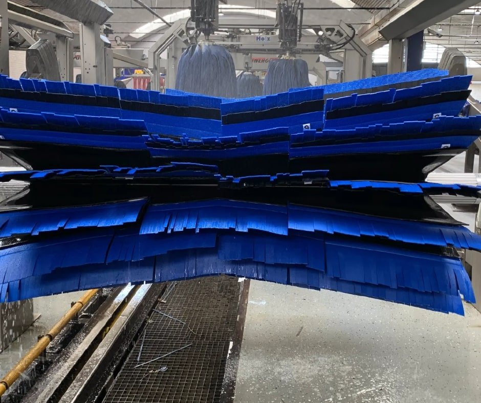 Waschen Autowaschanlage Dachbürsten - Textil - Schaum