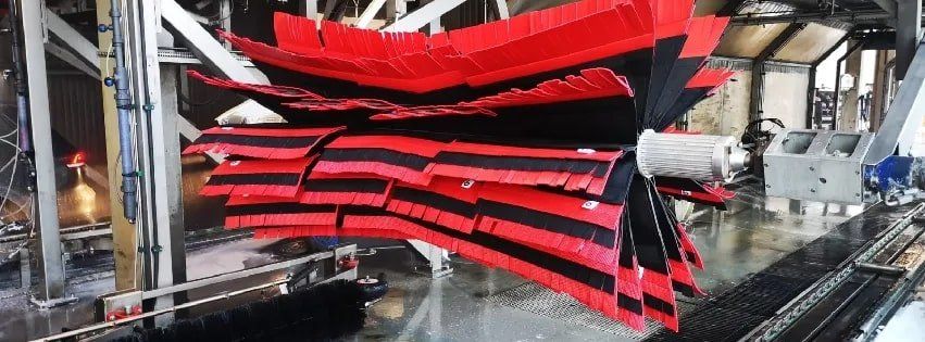 Wasstraat dakborstel materiaal foam