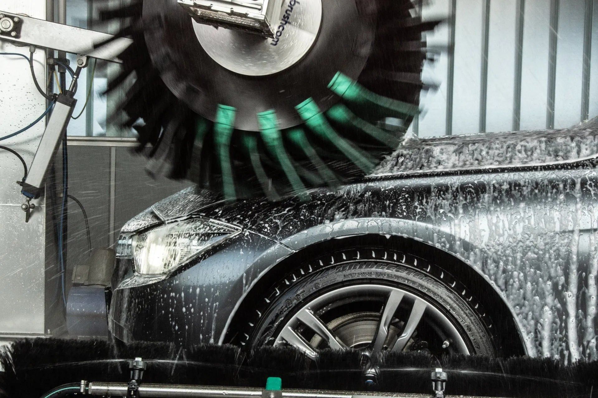 Hybrid car wash top brush