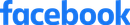 A blue facebook logo on a white background