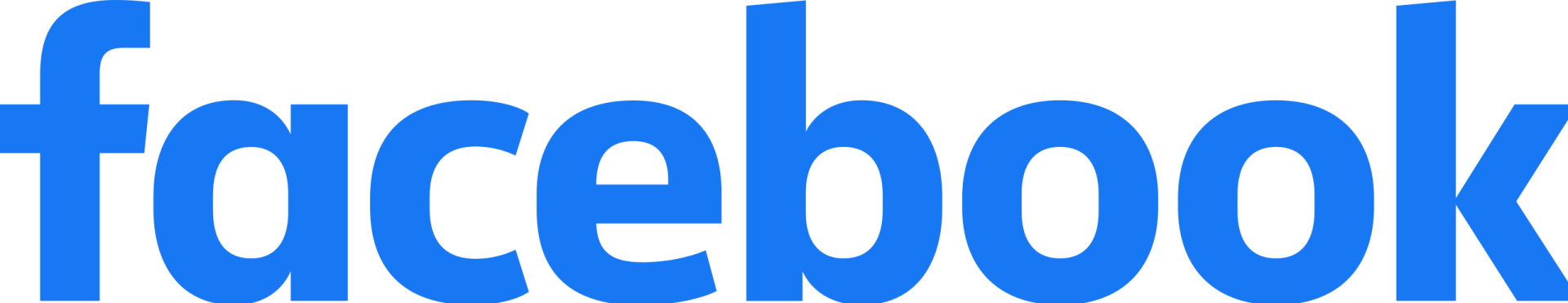 A blue facebook logo on a white background