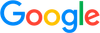 A colorful google logo on a white background