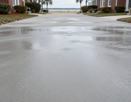 Concrete driveway