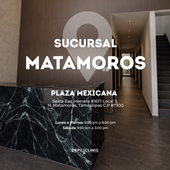Un cartel que dice sucursal Matamoros