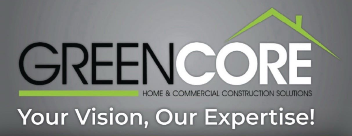 GREENSCORE logo with green roof line and slogan “Your Vision, Our Expertise!”