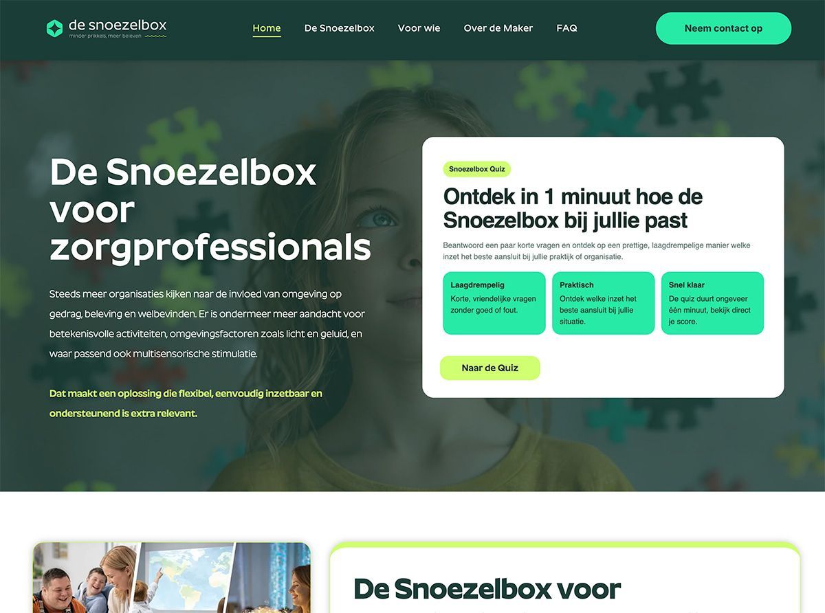 A screenshot of the website for meer reviews meer omzet.