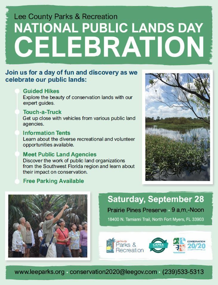 A poster for a national public lands day celebration.