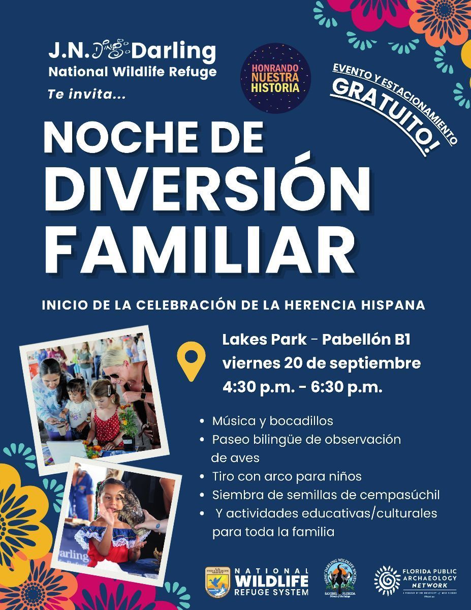 A poster that says noche de diversion familiar on it