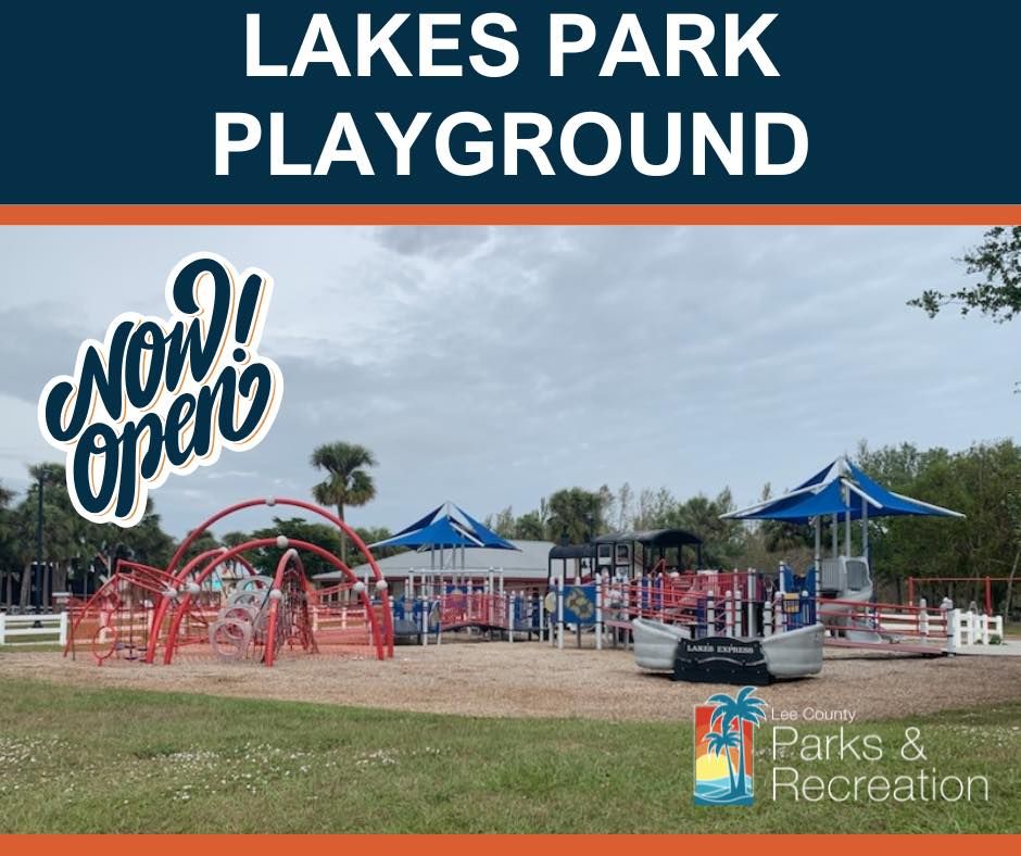 The lakes park playground is now open.
