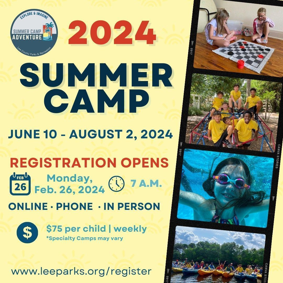 A poster for a summer camp in 2024