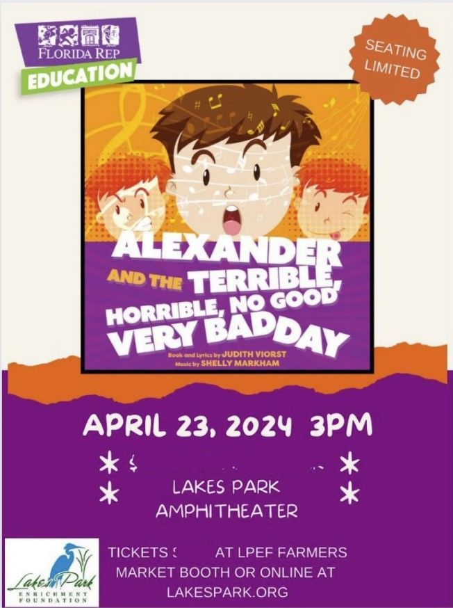 a flyer for a book day at lakes park