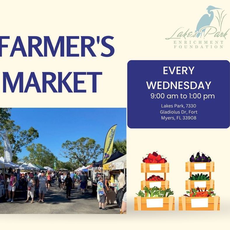 A farmer 's market is held every wednesday from 9:00 am to 10:00 pm