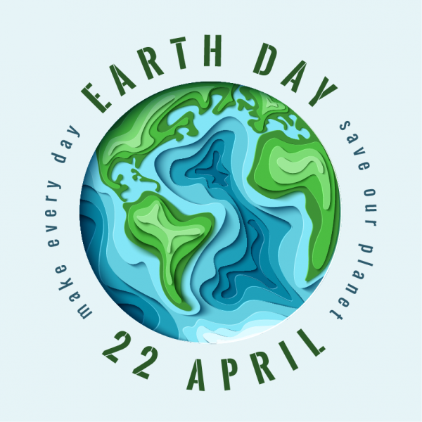 A poster for earth day on april 22