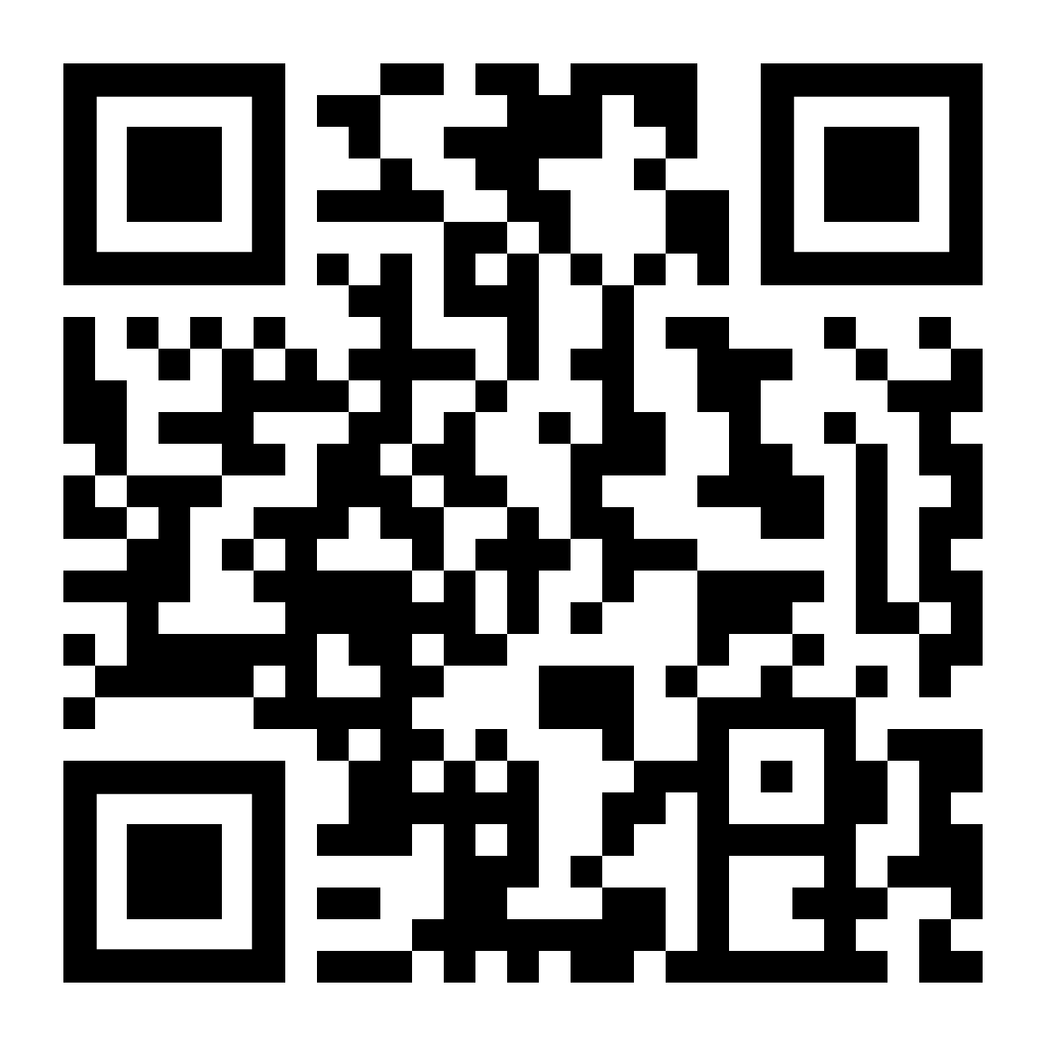 A black and white qr code on a white background.