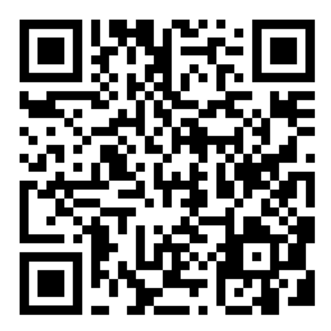 A black and white qr code on a white background.