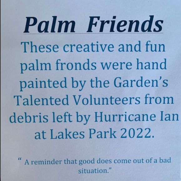A sign that says palm friends on it