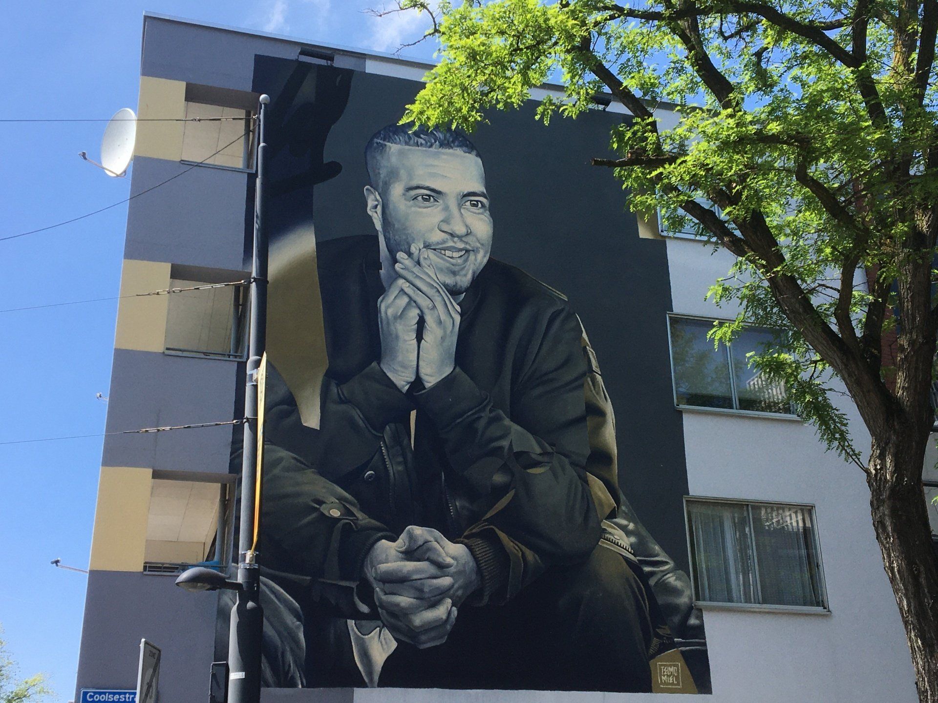 streetart muurschildering op een gevel