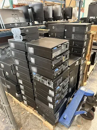 Computers ready to be recycled