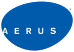 Blue oval Aerus logo with white letters