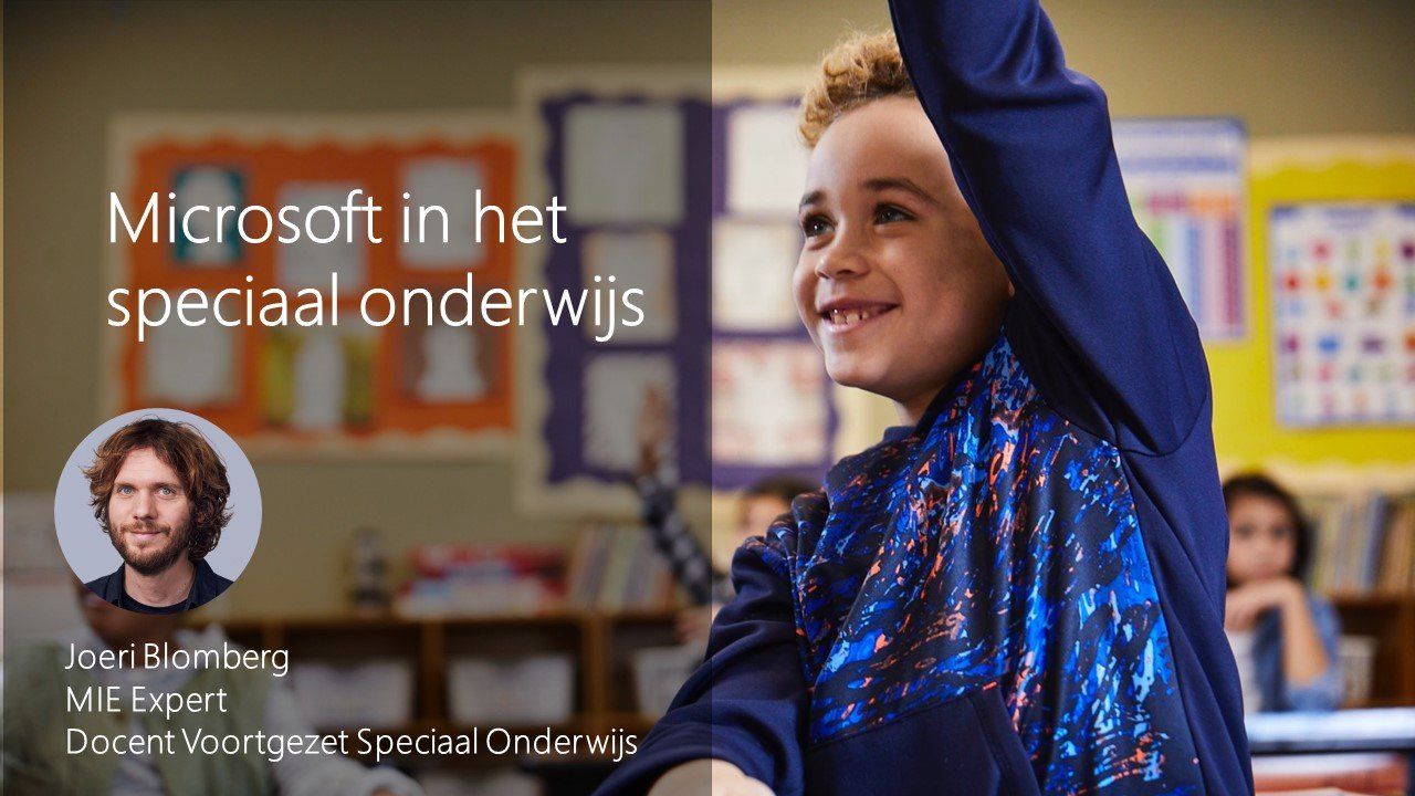Begindia van de presentatie: Microsoft in het speciaal onderwijs