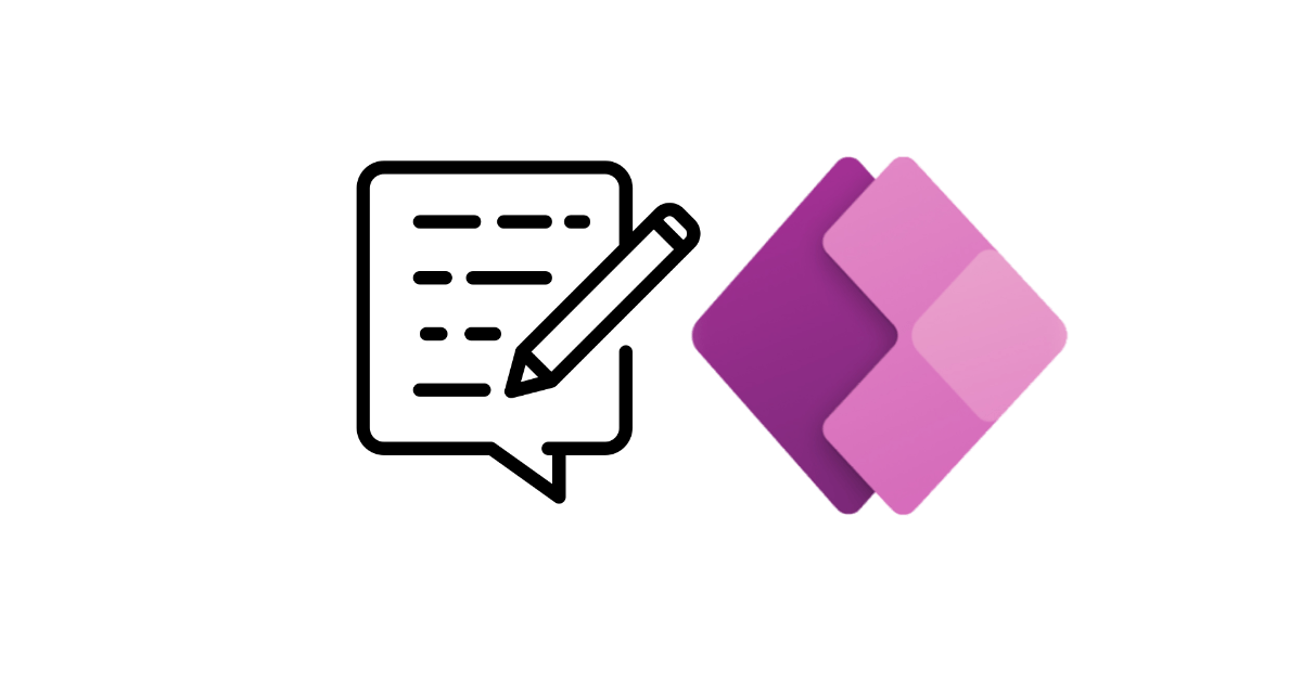 Blog icoontje naast het Power Apps logo