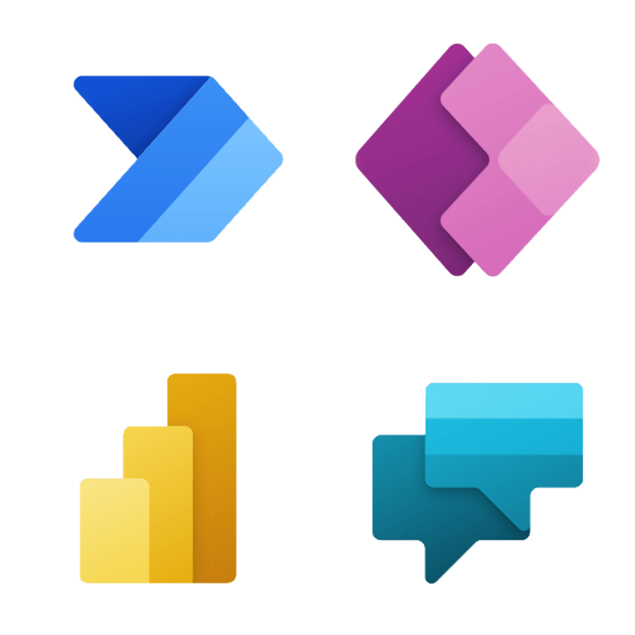 Power Platform apps Logo's van de apps van het Power Platform