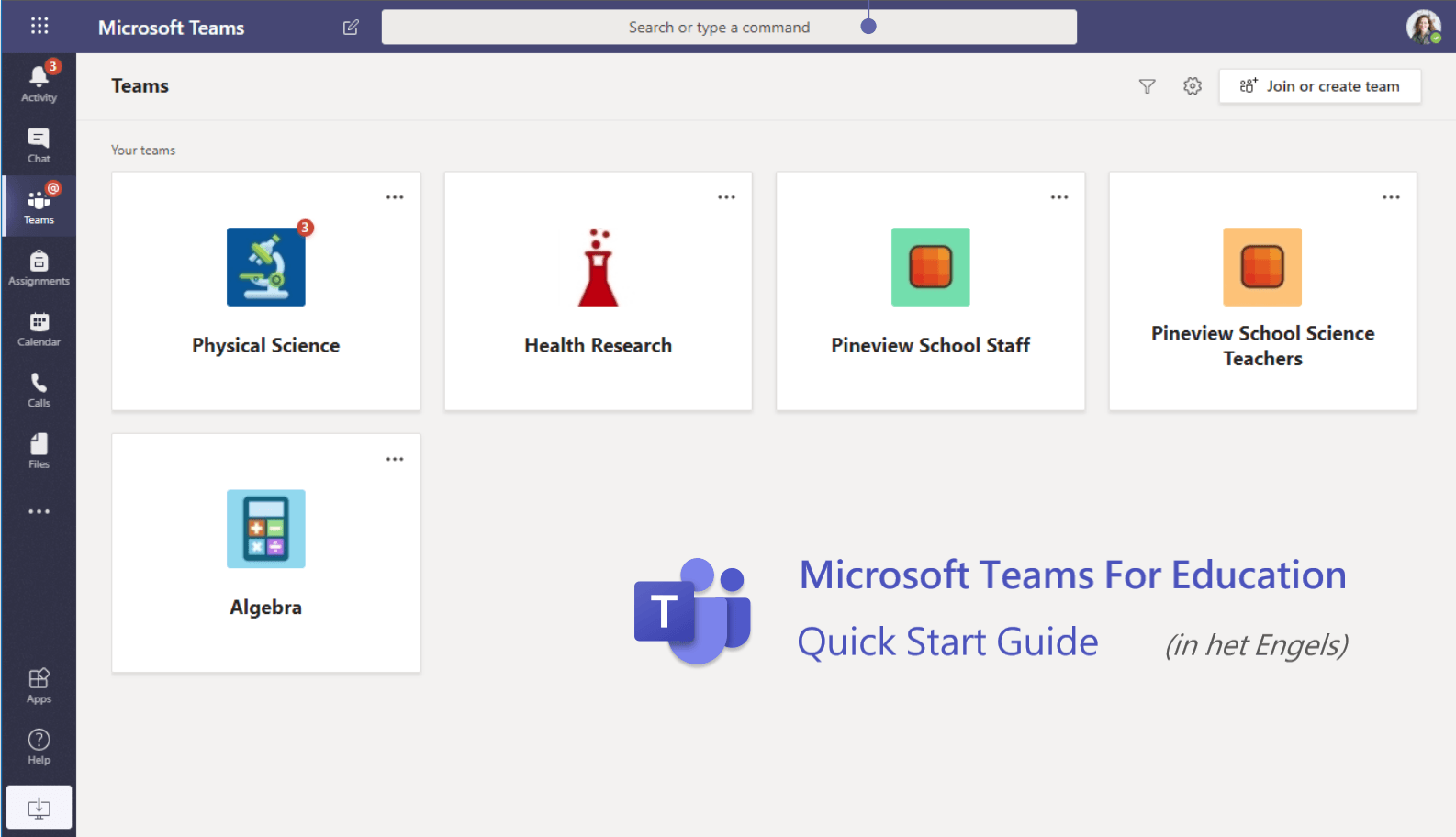 Download de Quick Start Guide Download de Quick Start Guide voor Microsoft Teams voor het onderwijs in het Engels