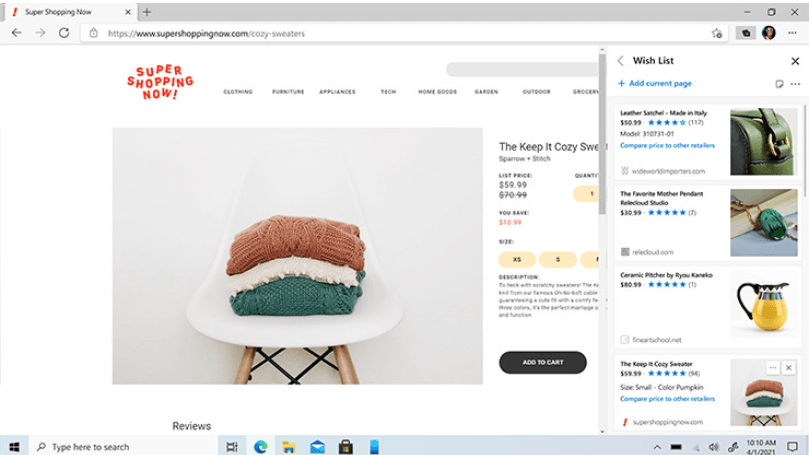 Verzamel websites in een verzameling