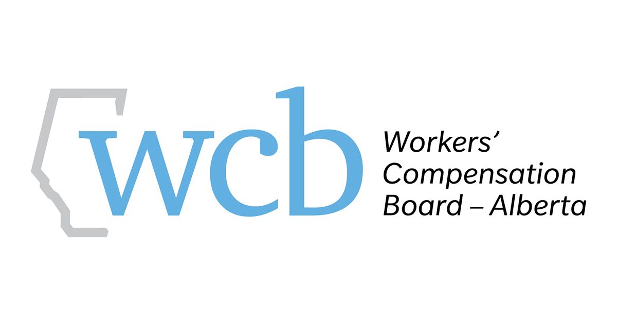 Logo for the Workers' Compensation Board - Alberta, in blue and grey.