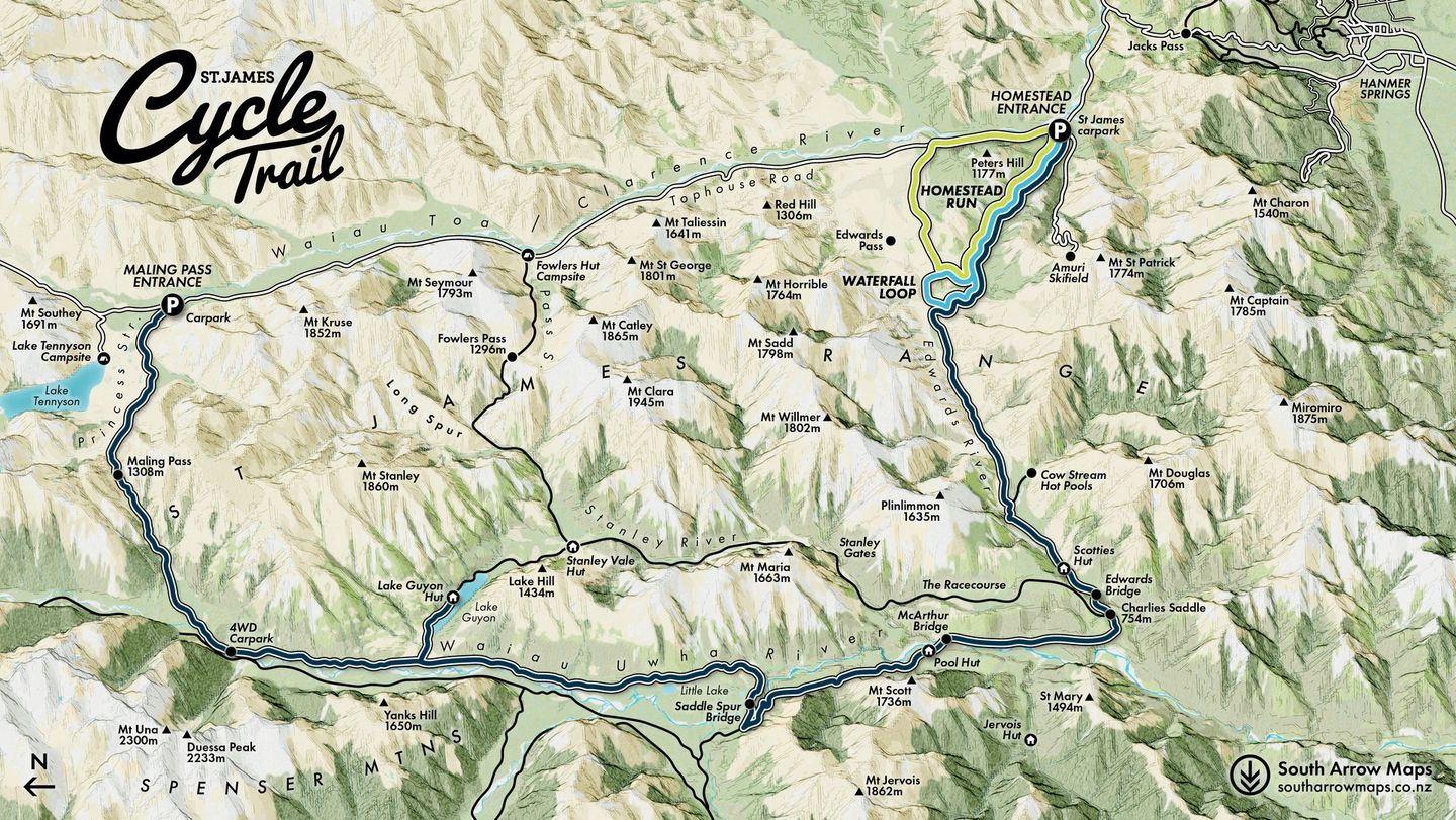 Map of St james Cycle Trials