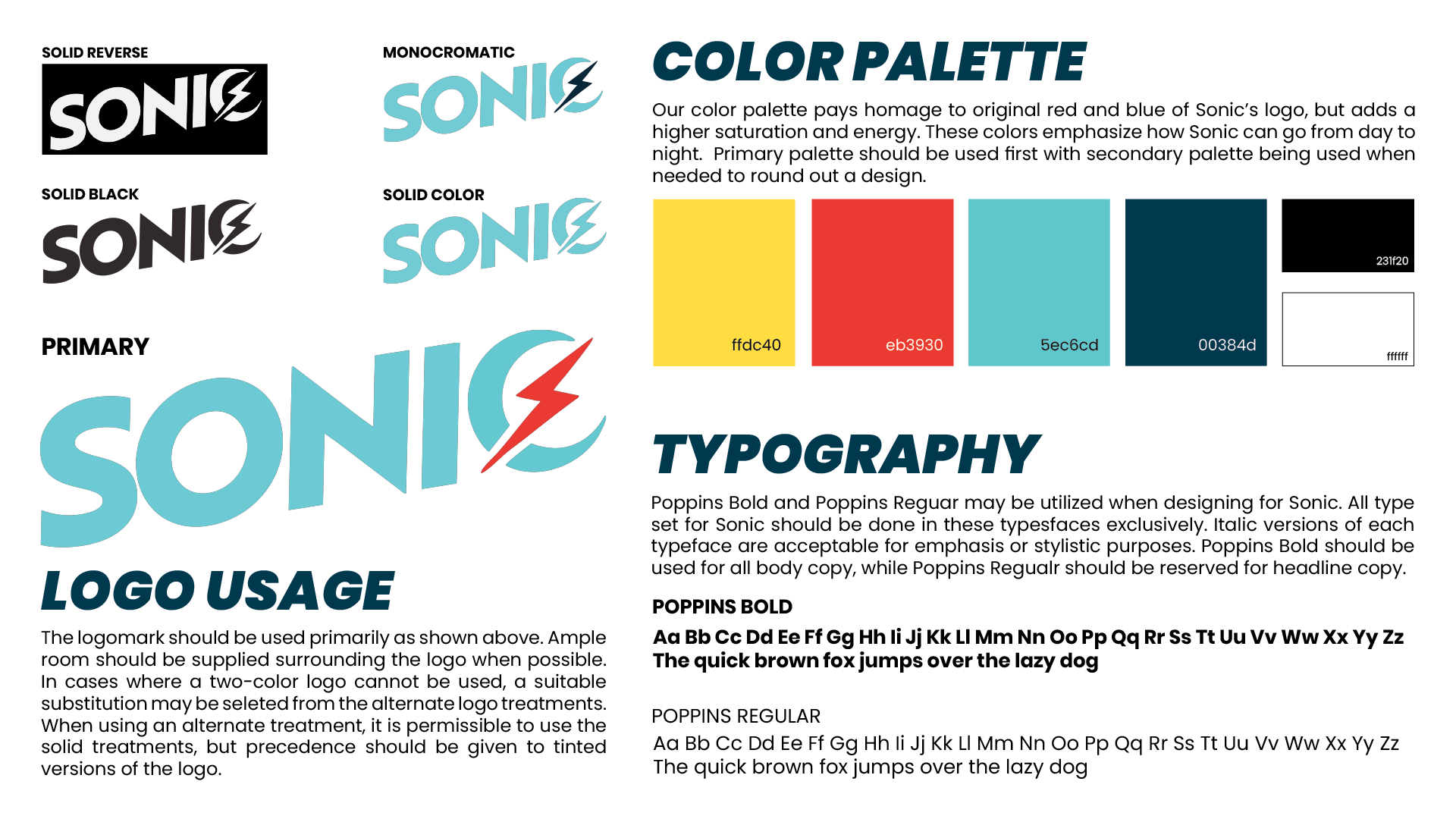 Sonic Brand Guideline page 2