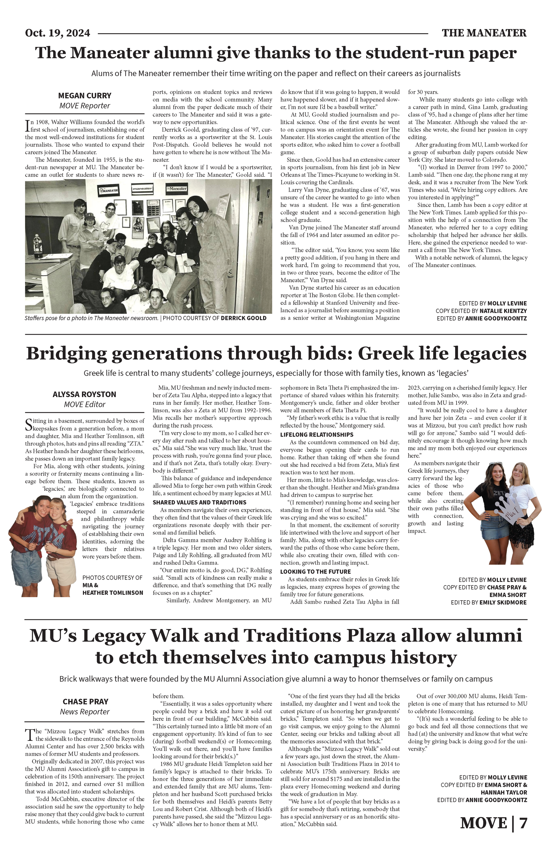 Homecoming Issue spread