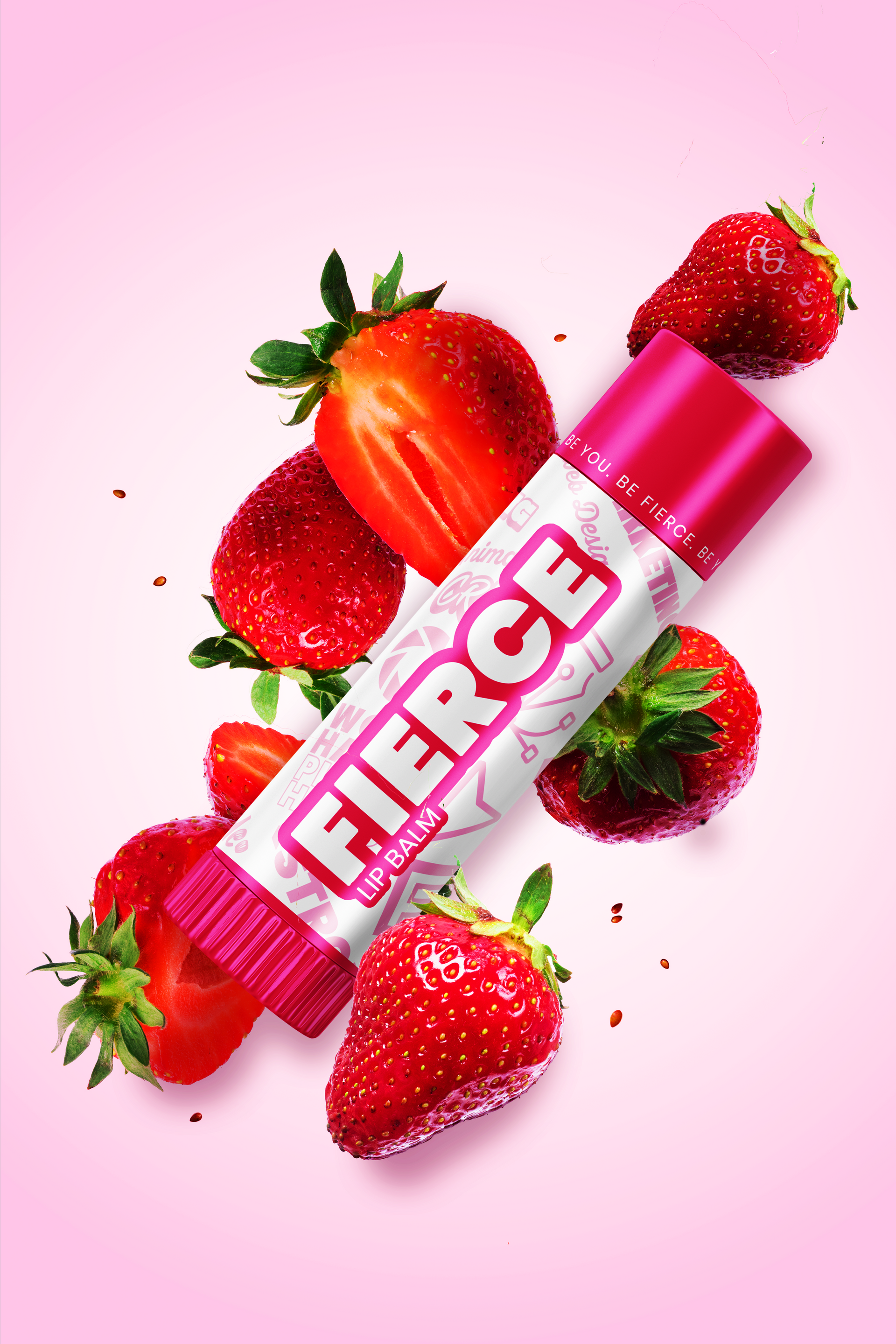 Lip balm tube labeled 