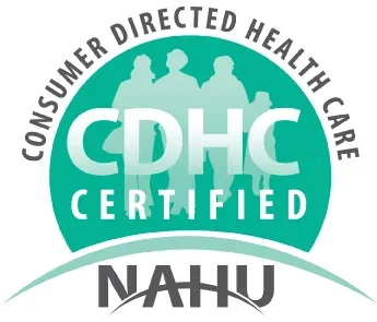 CDHC Certified NAHU logo in teal, gray, and white with “Consumer Directed Health Care” text