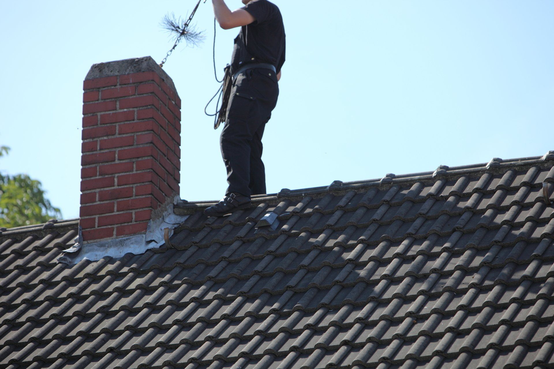 worker on the roof