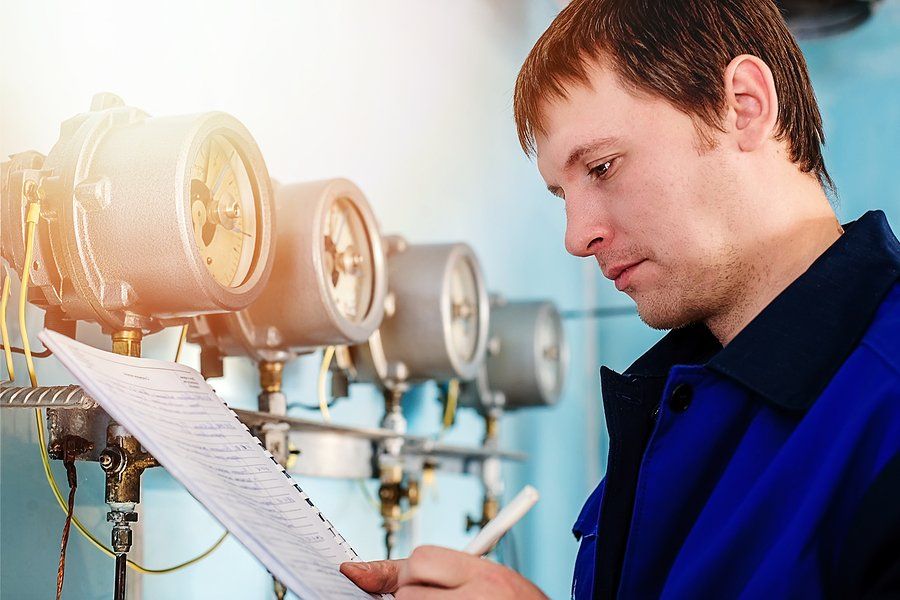 worker looking at the paper