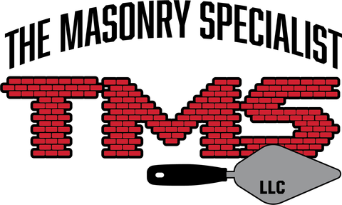 The logo for the masonry specialist llc shows a brick wall and a trowel.