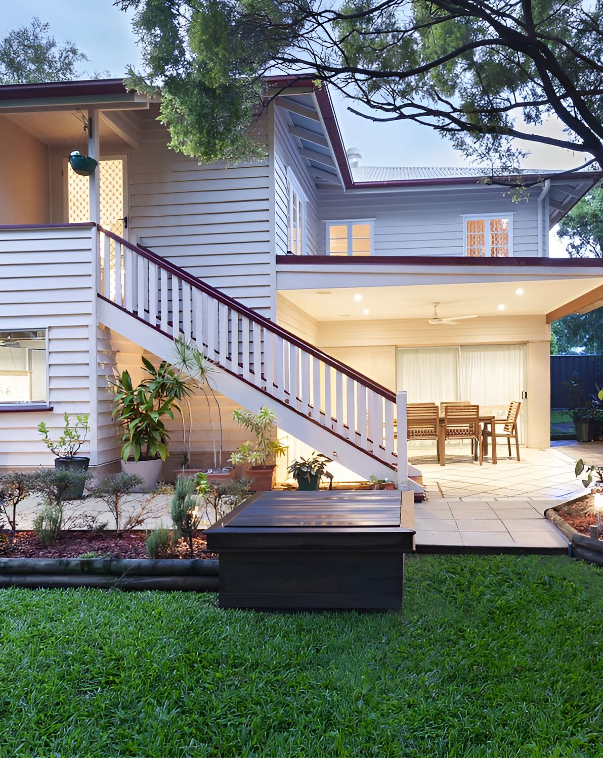 A White House With Stairs Leading Up To The Second Floor — Anytime Conveyancing In Wingham, NSW