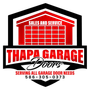 Thapa Garage logo with red-and-black service shop icon, “Sales and Service,” and phone number 586-305-0373