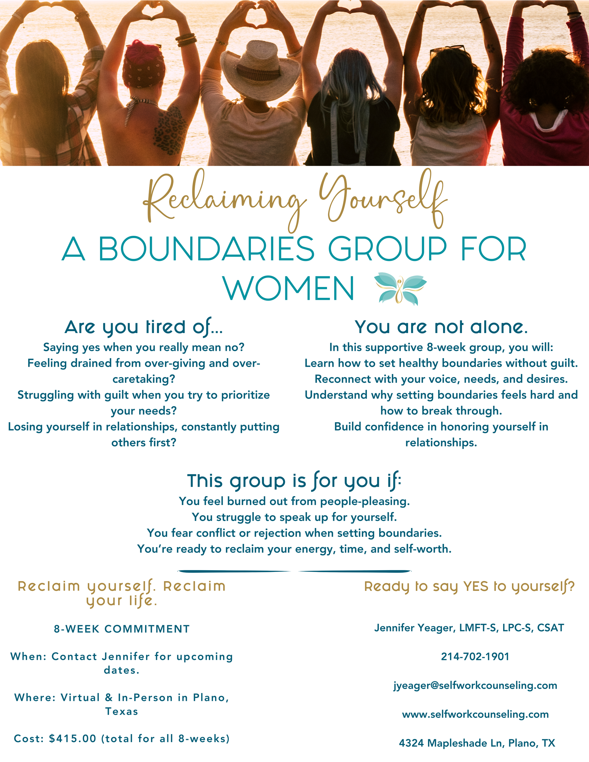 Boundaries, Group Therapy, Therapy for Women, Counseling for Women, Trauma Therapy.