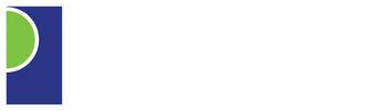 Logo: Blue square with green half-circle; right side of half-circle white, with empty space.