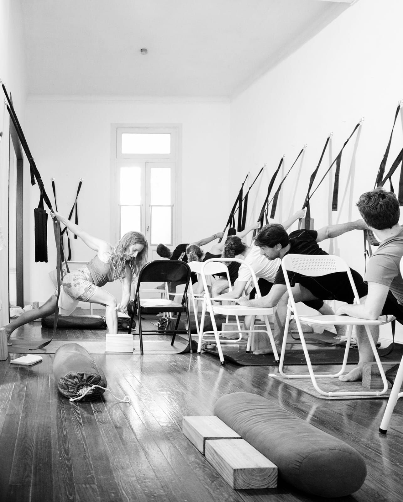 Clases de yoga con aparatos