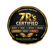 A black and gold circular seal labeled