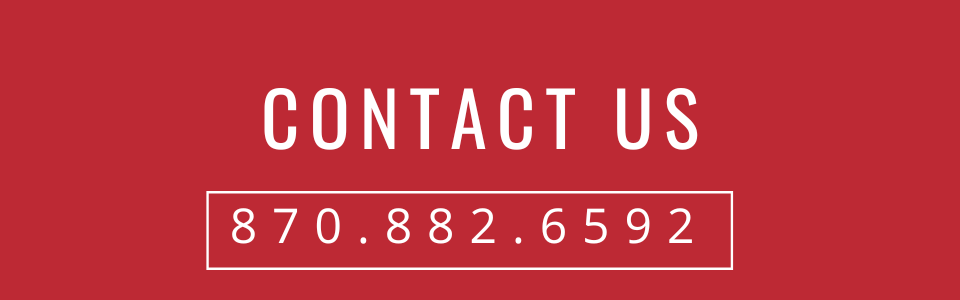 Contact Us: 870.882.6592 in white text on a red background.