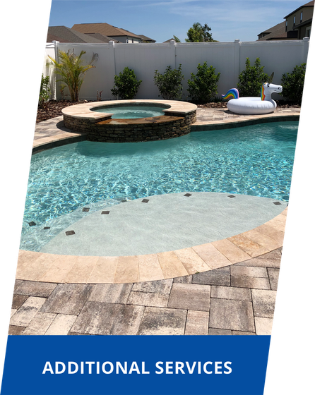 A picture of a swimming pool with the words additional services on the bottom