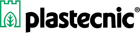 Logo plastico con icona di castello verde e foglia all'interno della lettera P su sfondo bianco.