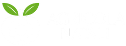 Logo a forma di foglia verde su sfondo bianco