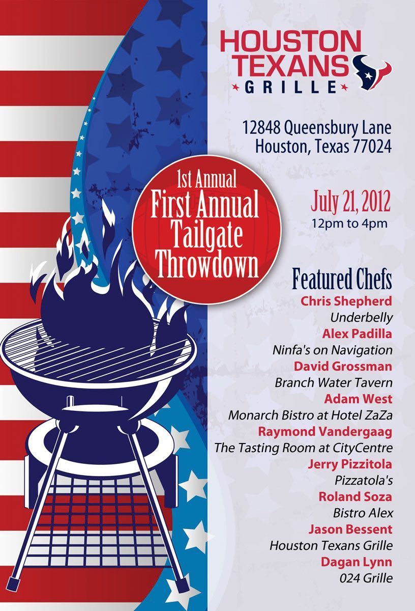 A poster for the first annual tailgate throwdown