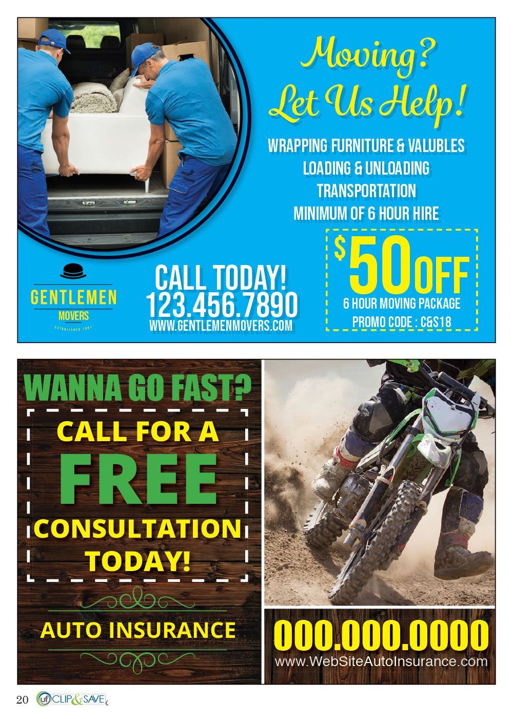 A poster for a moving company that says moving let us help